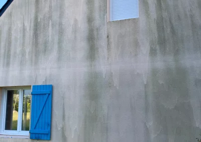 Nettoyage de façade crépis avant
